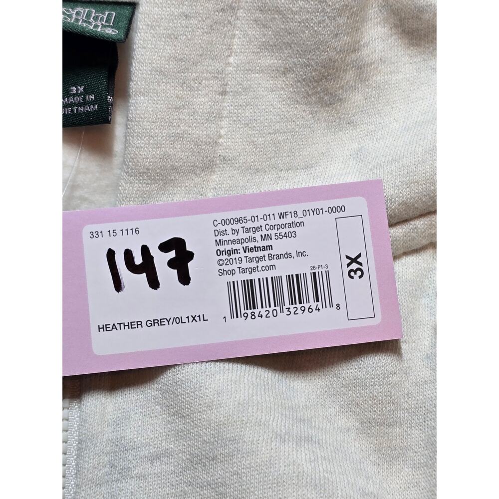 Wild Fable Full Zip Sweatshirt Jacket Heather Gray Pockets - Picture 6 of 6